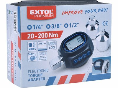 Extol Premium adaptér momentový digitální, 1/2 ", 20-200Nm 8825300