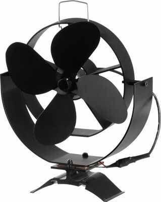 Strend Pro krbový ventilátor s úchytom na dymovod a magnetom, poháňaný teplom, 4-lopatkový,