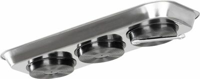 Strend Pro magnetická miska na skrutky, obdĺžniková, nerez, 160x360 mm