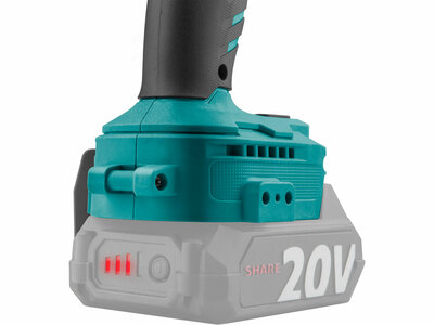 Extol Industrial Share20V aku rázový uťahovák 1/2", bez aku, 500Nm