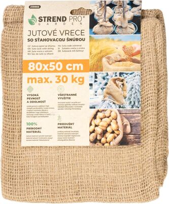 Vrece Strend Pro Garden, jutové, 80x50 cm, max.30 kg, so šnúrou
