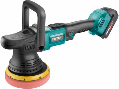 Extol Industrial Share20V,  aku orbitálna leštička 150mm, 1x2,0Ah aku 8791844