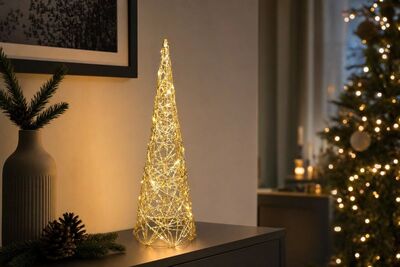 MagicHome vánoční stromeček, 20xLED, teplá bílá, 40 cm, 2xAA