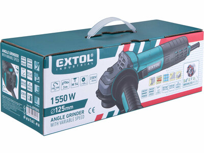 Extol Industrial uhlová brúska s reguláciou otáčok, 1550W, 125mm 8792010