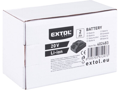 Akumulátor 20V/2Ah Li-ion, pre náradie Extol Craft 40245X