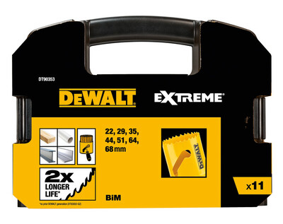 DeWalt Sada vykružovacích koruniek do kovu a dreva 22-68mm, 7-dielna DT90353