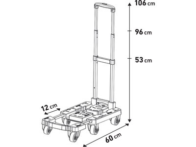 Extol Premium skladací vozík plošinový, nosnosť 200kg, 8856009
