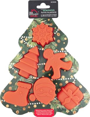 MagicHome silikónová forma na pečenie, 6 vzorov , 22,2x18,5x2,5 cm