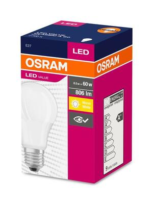 Ziarovka OSRAM® LED FR 060 (ean6842) non-dim, 8,5W/827 E27 2700K Value CLASSIC A