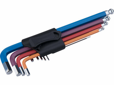 Extol Premium L-kľúče imbusové farebné predĺžené, 9ks, 1,5-10mm, 8819316
