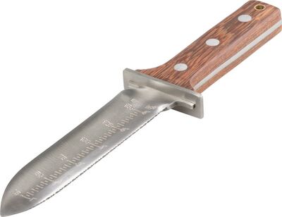 Strend Pro Premium HORI HORI záhradný nôž s púzdrom, drevená rúčka